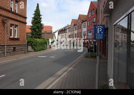 Ober-Ramstadt, Hesse/ Allemagne - Mai 30 2019: Au centre de la ville d'Ober-Ramstadt en Allemagne, situé au bord de la rivière Modau, au sud-est de Darmstadt Banque D'Images