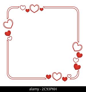 La Saint-Valentin, mariage ou salutations à la fête des mères avec rayures bleues sur fond blanc avec place pour votre texte Banque D'Images