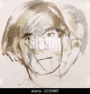 Autoportrait d'Andy Warhol, 1978 Banque D'Images