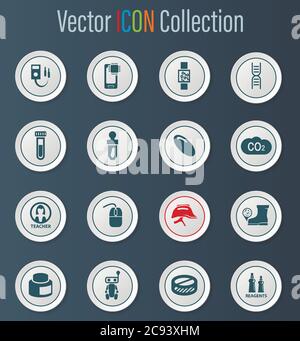 La science icons set Illustration de Vecteur