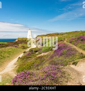 Le 'Pepperpot', falaise nord, Portreath, Cornouailles nord, Royaume-Uni. Banque D'Images