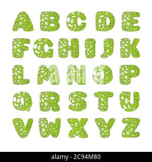 Police verte avec trous ressemblant à de la chaux. Illustration de Vecteur