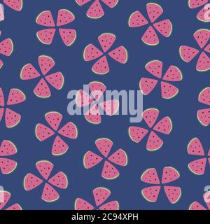 Watermelons motif vectoriel sans couture Illustration de Vecteur