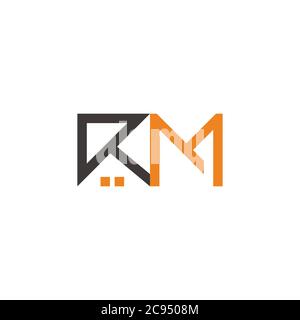 abstrait lettre rw home forme géométrique design symbole logo vecteur Illustration de Vecteur