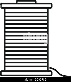 Icône de bobine de fil de construction. Icône vectorielle de vecteur de bobine de fil de construction pour la conception de Web isolée sur fond blanc Illustration de Vecteur