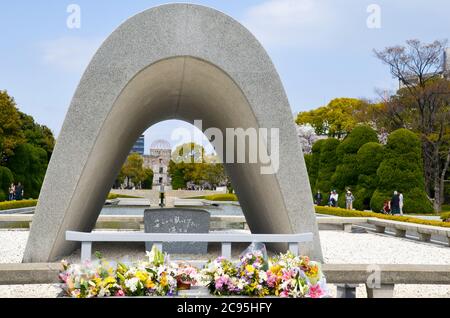 Le Japon, Honshu, Hiroshima Peace Memorial Park, pour la bombe atomique du 6 août 1945 Banque D'Images