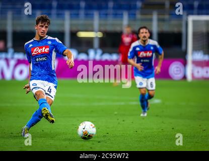 Diego Demme de SSC Napoli lors de la série UN match de 2019/20 entre le FC Internazionale contre la SSC Napoli au stade San Siro, Milan, Italie, le 28 juillet 2 Banque D'Images