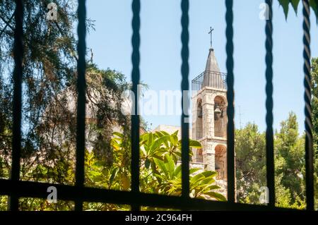 Monastère de Saint Simeon, (connu localement sous le nom de San Simon) Katamon, Jérusalem, Israël Banque D'Images