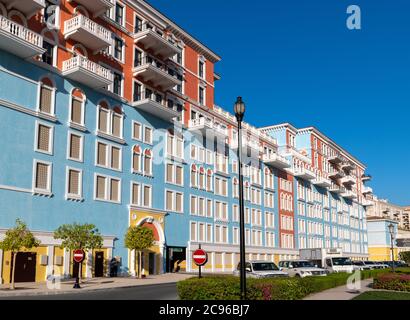 Doha, Qatar - 23 Novembre. 2019. Quartier Qanat quartier sur l'île Pearl Banque D'Images