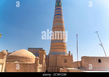 Khiva/Ouzbékistan:08.20.2019-la vue o célèbre rue de bazar à Khiva Banque D'Images