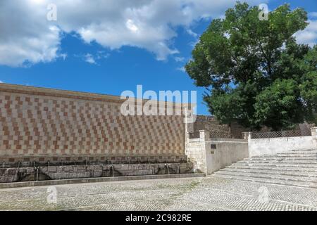 Région où se trouve la Fontana delle 99 cannelle, fontaine italienne historique, datée de 1272, commune de l’aquila, région des Abruzzes, Italie Banque D'Images