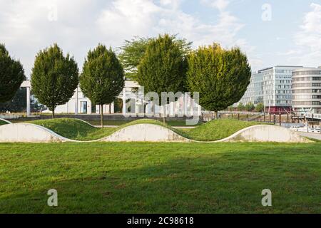 Garten der Erinnerung, Altstadtpark, Duisburg, Innenhafen Banque D'Images