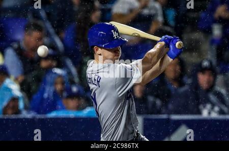 Walker Buehler de los dodgers, durante el partido de beisbol de los Dodgers de Los Angeles contra Padres de San Diego, durante el primer juego de la série las Ligas Mayores del Beisbol en Monterrey, Mexico el 4 de Mayo 2018.(photo: Luis Gutierrez) Banque D'Images