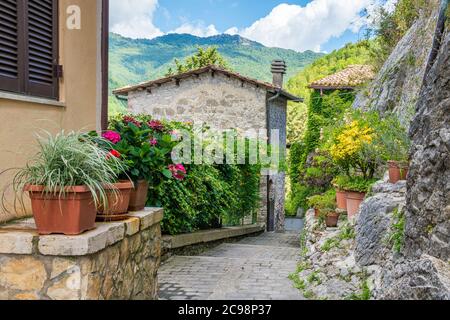 Percile, beau village de la province de Rome, dans la région italienne du Latium. Banque D'Images