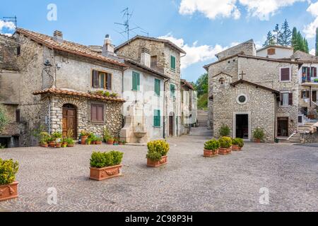 Percile, beau village de la province de Rome, dans la région italienne du Latium. Banque D'Images