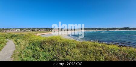 Vazon Bay, Îles du canal de Guernesey Banque D'Images