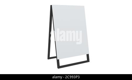 Support d'affichage, panneau de support ou panneau de dessin en bois du support d'affichage sur fond blanc avec chemin d'écrêtage. Banque D'Images