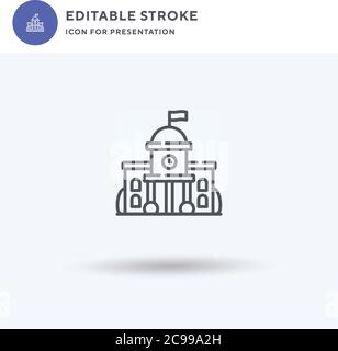 Vecteur d'icône de piano, signe plat rempli, pictogramme solide isolé sur blanc, illustration du logo. Icône de piano pour la présentation. Illustration de Vecteur