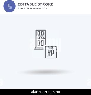Symbole de serviette vecteur, affiche plate remplie, pictogramme solide isolé sur blanc, illustration du logo. Icône de serviette pour présentation. Illustration de Vecteur