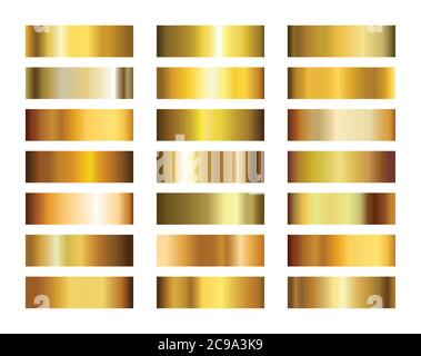 Dégradés métalliques dorés. Illustration claire, réaliste, élégante, brillante, métallique et dorée. Illustration de Vecteur