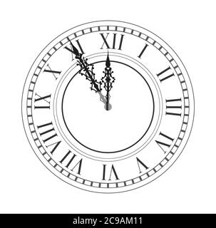 Horloge vintage. Ancienne horloge vectorielle. Illustration vectorielle. Illustration de Vecteur