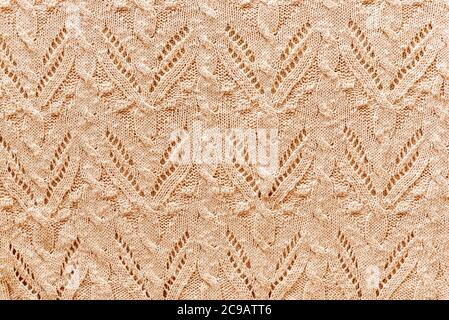 Magnifique beige abstrait tricoté fond, texture. Vêtements de confort d'automne Banque D'Images