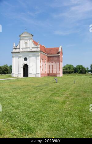 St. Mary's, Maryland, Histoire des Jésuites, réplique de la chapelle Saint Mary's. Construit à l'origine en 1667, reconstruit vers 2010. Banque D'Images