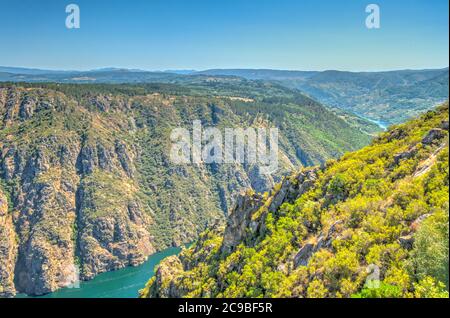 River Sil Canyon (Ribeira SCARA), Espagne Banque D'Images