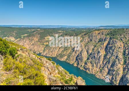 River Sil Canyon (Ribeira SCARA), Espagne Banque D'Images