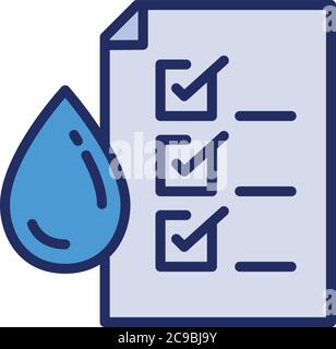 Icône de filtre à eau approuvé. Icône vectorielle de filtre à eau approuvée pour la conception de sites Web isolée sur fond blanc Illustration de Vecteur