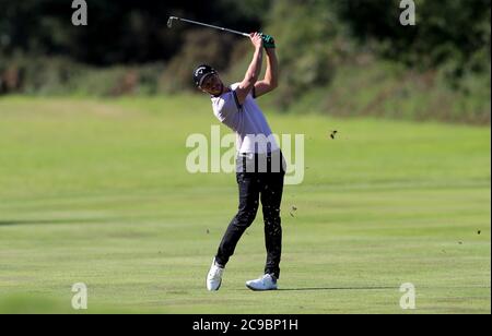 Thomas Detry en Belgique pendant la première journée du Hero Open à Forest of Arden Marriott Hotel and Country Club, Birmingham. Banque D'Images