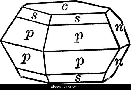 Le soufre ou le soufre est un élément chimique avec le symbole S et le numéro atomique 16, illustration d'un dessin ou d'une gravure vintage. Illustration de Vecteur