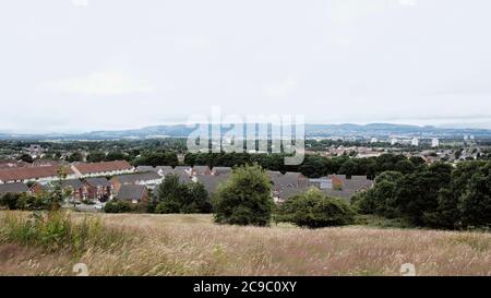 Vue depuis le parc régional de Gleniffer Braes. Banque D'Images