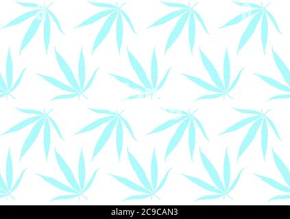 Marijuana, feuilles isolées de cannabis, patron sans couture Banque D'Images