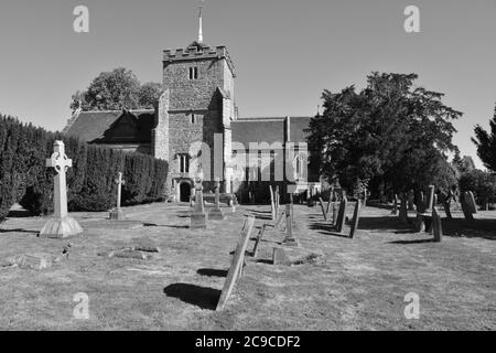 Église de Warnham à Warnham le matin chaud d'été Banque D'Images