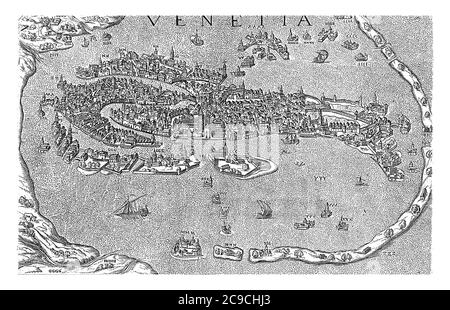 Venezia Plan Plan De La Ville Ville Vintage Lido En Medaillon Venise 1924 Photo Stock Alamy