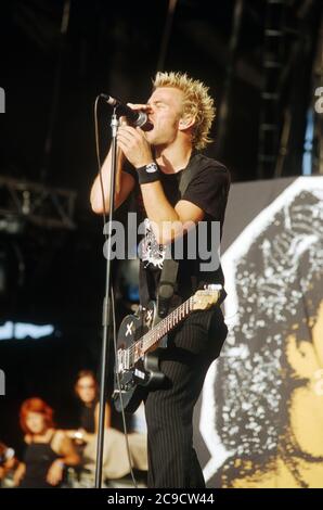 SUM 41 au Reading Festival 2003, Reading, Berkshire, Angleterre, Royaume-Uni. Banque D'Images