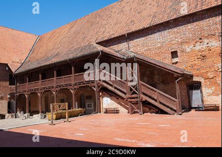 Château d'Ostróda, Voïvodeship de Warmian-Masurien, Pologne Banque D'Images