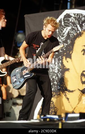 SUM 41 au Reading Festival 2003, Reading, Berkshire, Angleterre, Royaume-Uni. Banque D'Images