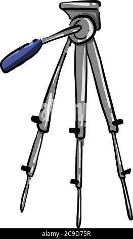 Support pour caméra, illustration, vecteur sur fond blanc Illustration de Vecteur