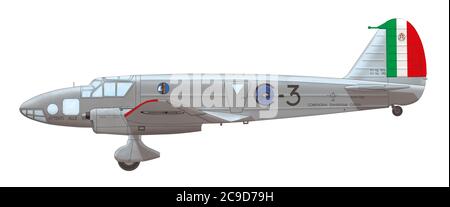 Caproni ca.309 Ghibli du 26e vol Sahara Aviation (26a Squadriglia Aviazione Sahariana) de la Royal Air Force italienne, Afrique du Nord 1938 Banque D'Images