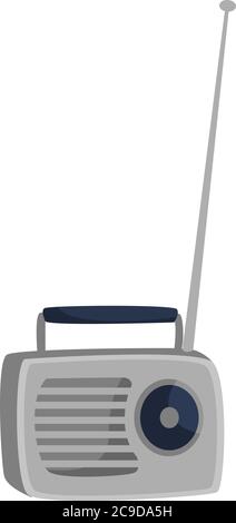 Radio grise, illustration, vecteur sur fond blanc Illustration de Vecteur