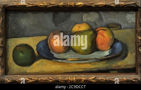 Paul Cézanne (1839-1906). Peintre français. Fruits, 1875. Huile sur toile. Galerie nationale. Prague. République tchèque. Banque D'Images