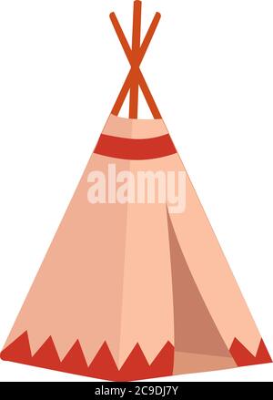 Rose wigwam, illustration, vecteur sur fond blanc Illustration de Vecteur