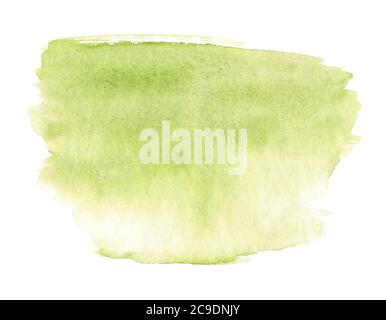 Texture aquarelle verte abstraite. Illustration dessinée à la main. Graphiques pour fond d'écran, bannière Web, arrière-plan. Banque D'Images