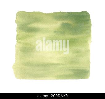 Texture vert aquarelle. Arrière-plan abstrait dessiné à la main. Design pour papier peint, bannière, toile de fond. Banque D'Images
