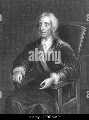 JOHN LOCKE (1632-1704) philosophe et médecin anglais en 1697 Banque D'Images