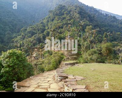 Paysage autour de la ville perdue nommée Ciudad Perdida en Colombie Banque D'Images