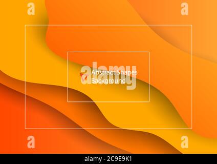 Arrière-plan orange avec éléments de couleur en dégradé fluide. Design dynamique de bannière forme concept liquide. Illustration créative pour poster, Web, landi Illustration de Vecteur