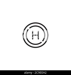 Logo lettre H / icône Illustration de Vecteur